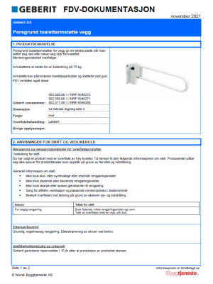 FDV_Porsgrund armstøtte vegg FDV_Porsgrund armstøtte vegg