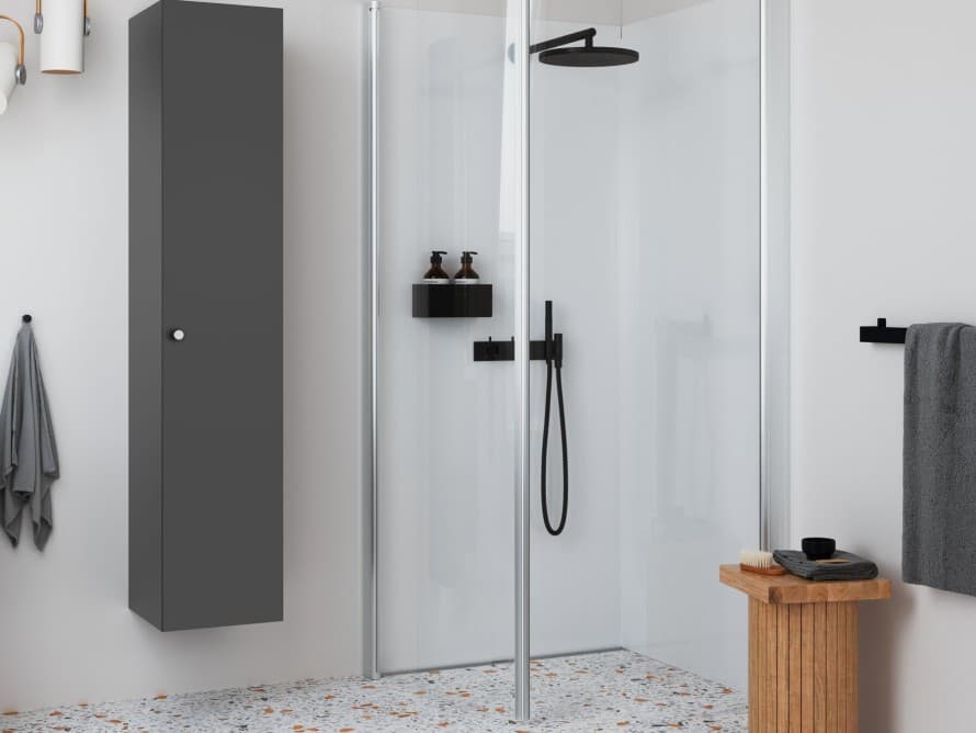 Baderom med dusjhjørne Baderom med dusjhjørne