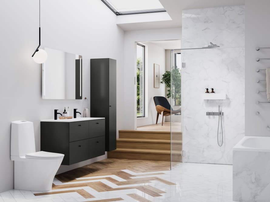 Baderom i nordisk stil Baderom i nordisk stil